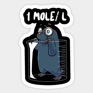 chemist student science teacher mole Describe your design in a short sentence or two Sticker